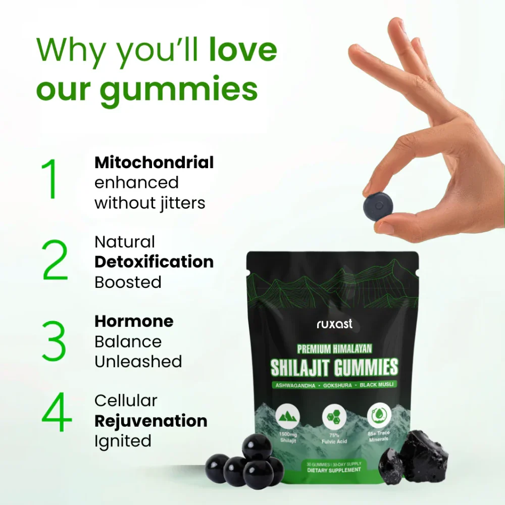 Ruxast ® Premium Himalayan Shilajit Gummies