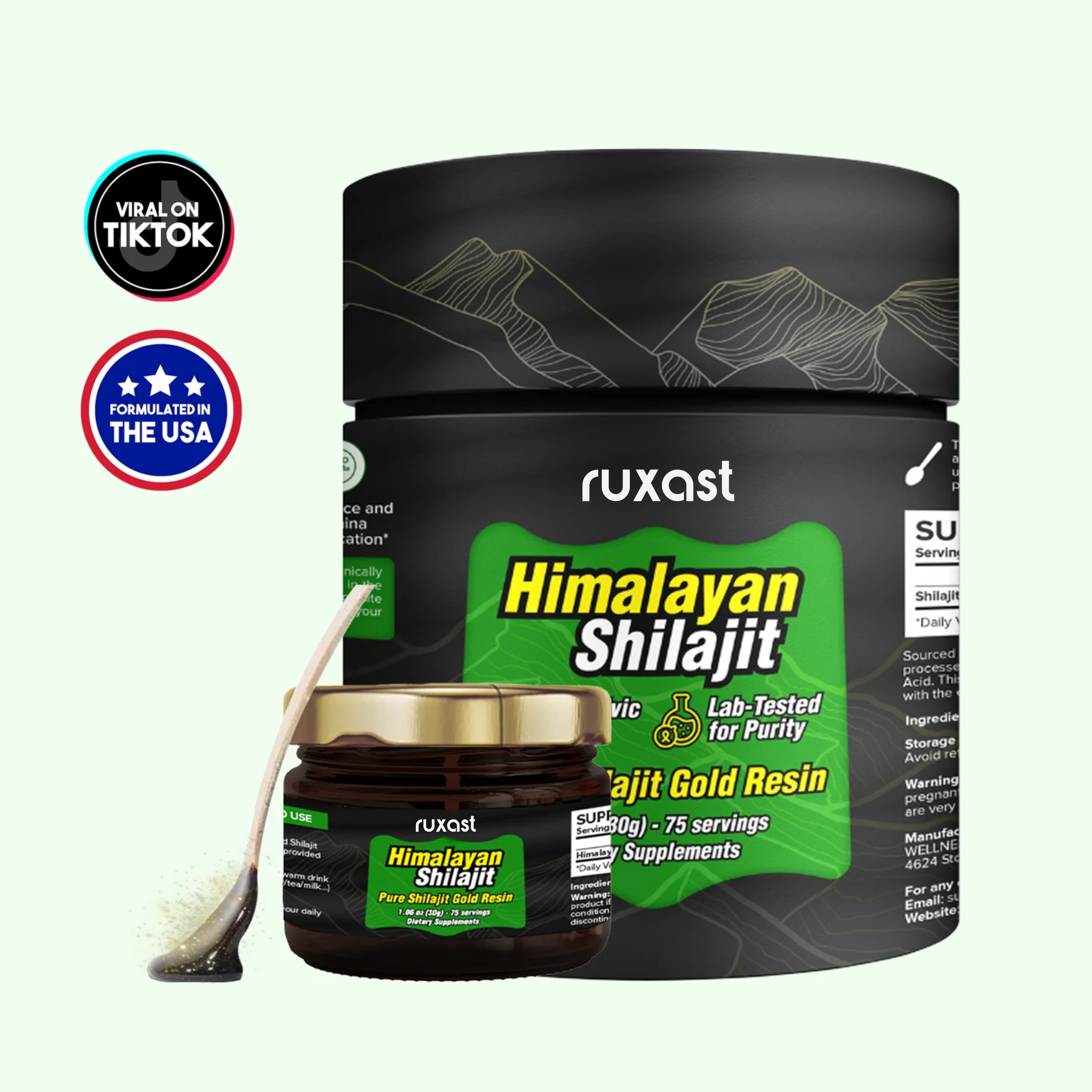 Ruxast ® Himalayan Pure Shilajit Gold Resin
