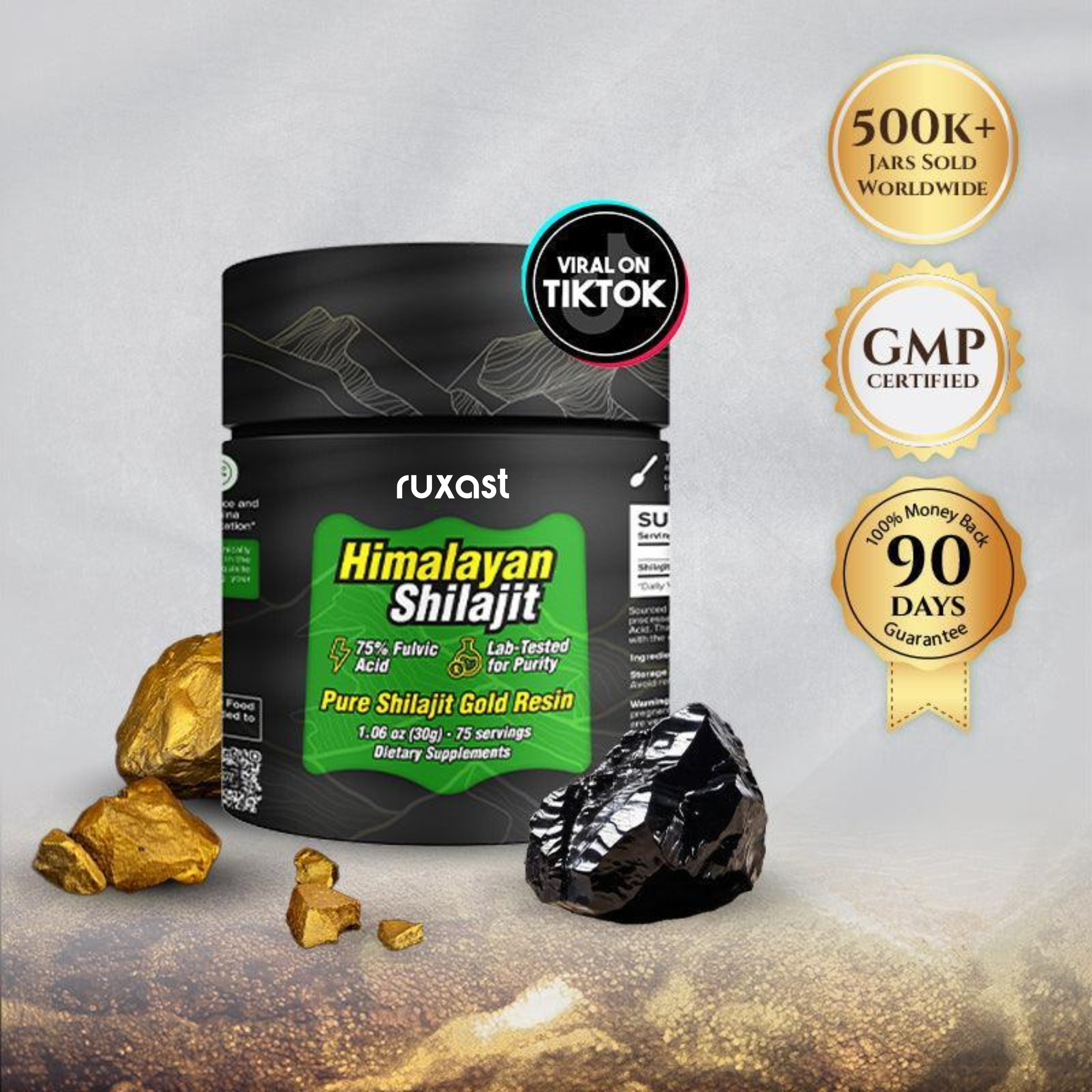 Ruxast ® Himalayan Pure Shilajit Gold Resin