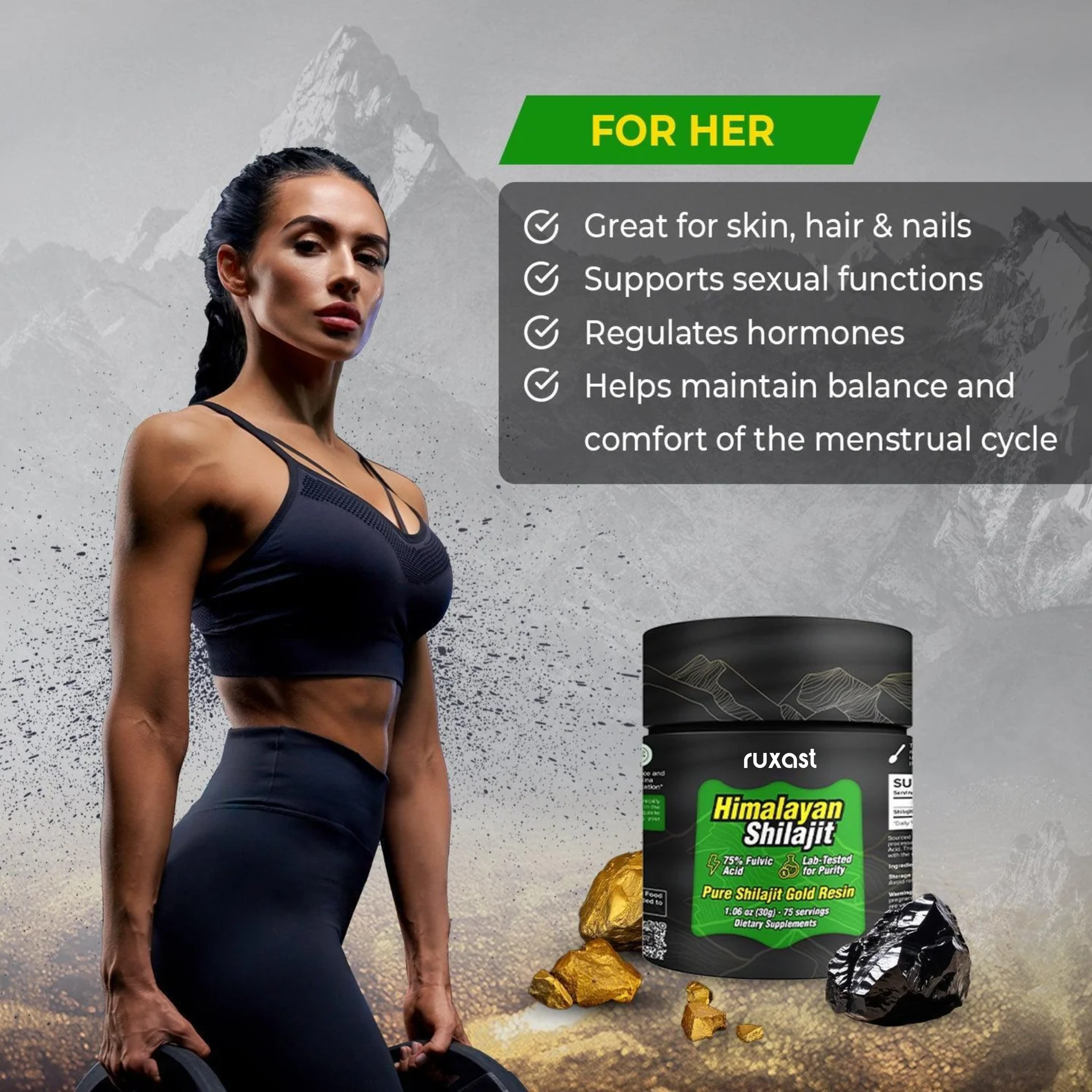 Ruxast ® Himalayan Pure Shilajit Gold Resin